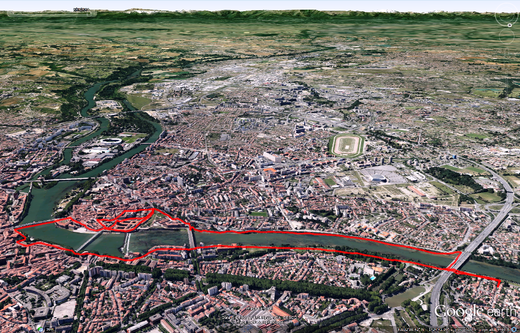 Toulouse Run, August 29, 2014, 4.9 miles