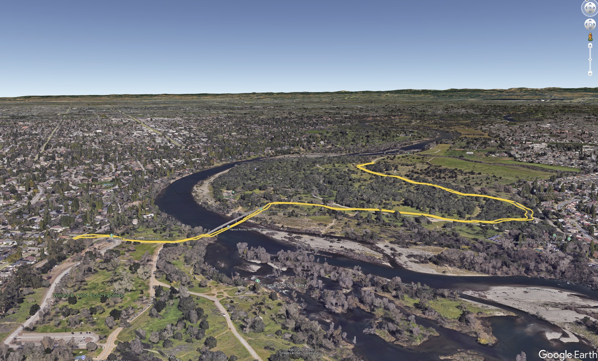 Route map for Rancho Cordova, CA – September 8, 2026